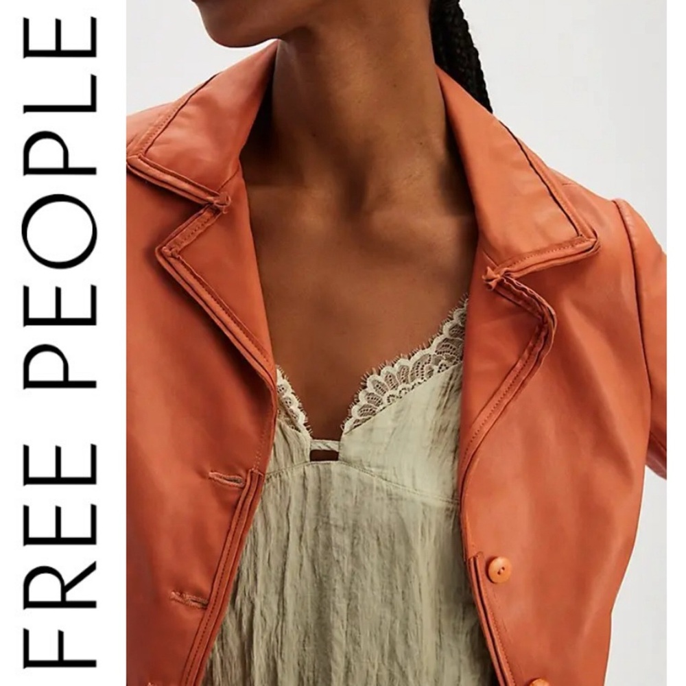 NEW Nigel Preston for Free People Little Heart Bolero Lambskin Leather Jacket m - Picture 3 of 13